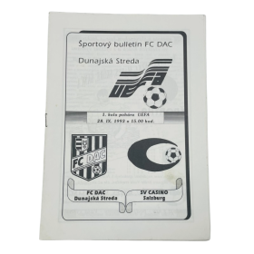 Programm FC Dunajská Streda (SVK) - Austria Salzburg, 1993