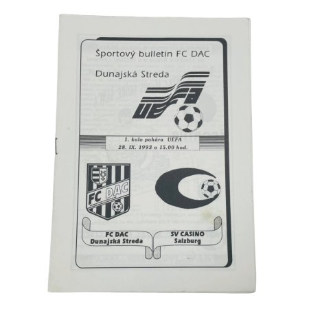 Programm FC Dunajská Streda (SVK) - Austria Salzburg, 1993