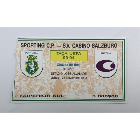 Ticket Sporting Lissabon (POR) - Austria Salzburg, 1993