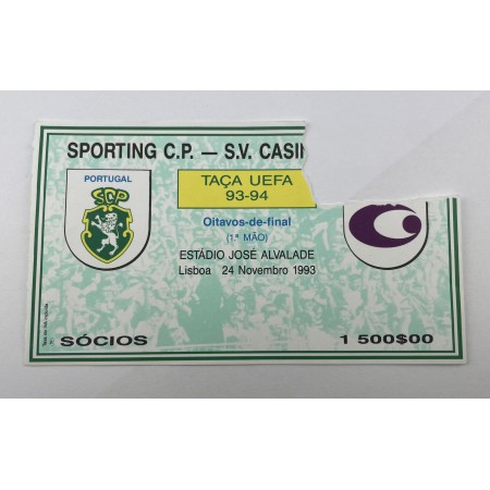 Ticket Sporting Lissabon (POR) - Austria Salzburg, 1993