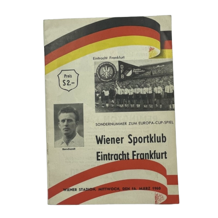 Wimpel Wiener Sportclub (AUT) - Eintracht Frankfurt (GER), 1960