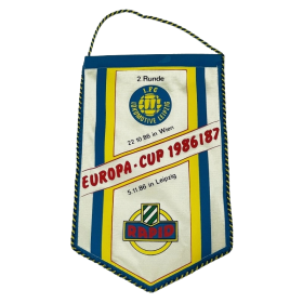 Wimpel 1. FC Lokomotive Leipzig (GER) - Rapid Wien (AUT), 1986
