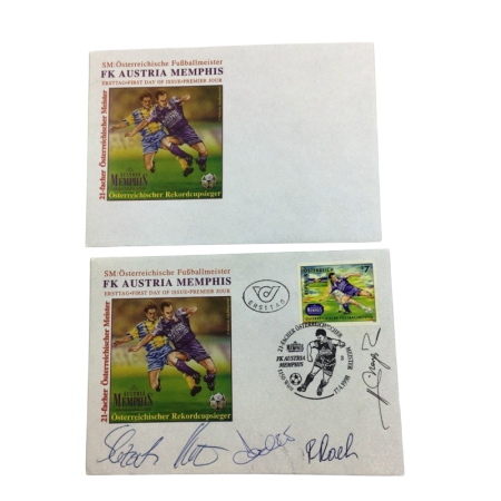 Signierte Kuverts Austria Wien, 1998