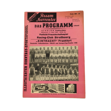 Programm Eintracht Frankfurt (GER) - Racing-Club Strassburg (FRA), 1960