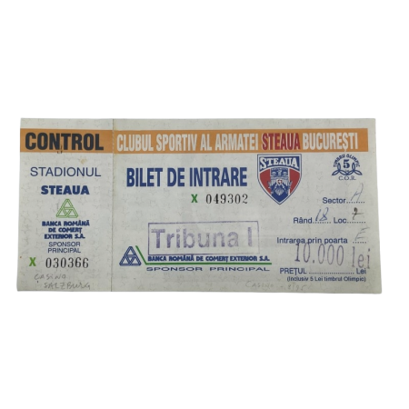 Ticket Steaua Bukarest (ROM) - Austria Salzburg, 1995
