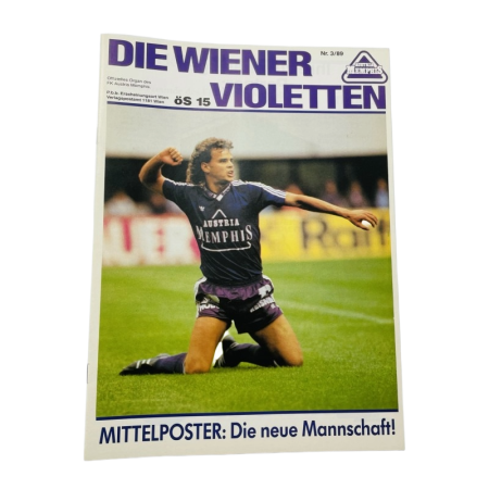 Vereinsmagazin Austria Wien, Nr. 3/1989, Zsak