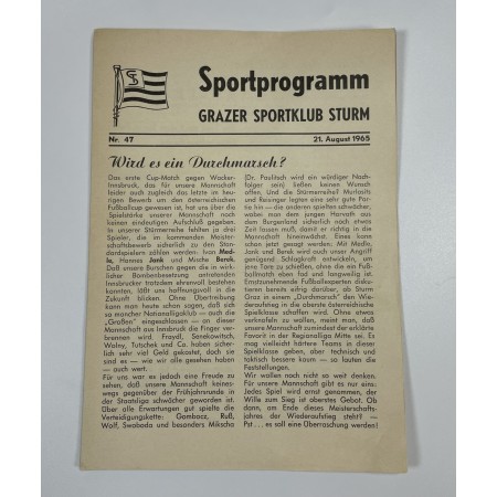 copy of Sportprogramm Grazer Sportklub Sturm Graz, Nr. 47