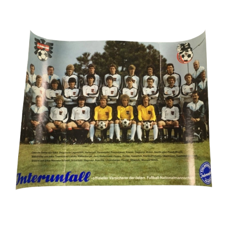 Mannschaftsposter Österreich, ÖFB WM 1982 in Spanien