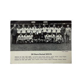 Mannschaftskarte Sturm Graz, 1973/1974