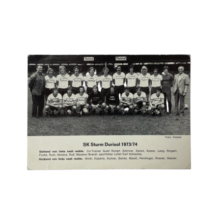 Mannschaftskarte Sturm Graz, 1973/1974