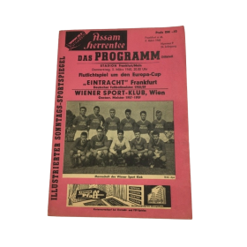 Programm Eintracht Frankfurt (GER) - Wiener Sportclub, WSC (AUT), 1960