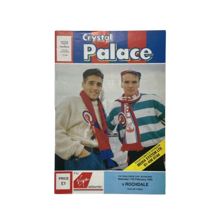 Programm Crystal Palace (ENG) - Rochdale (ENG), 1990