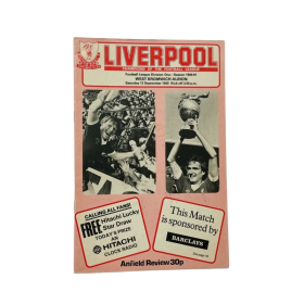 Programm Liverpool FC (ENG) - West Bromwich Albion (ENG), 1980