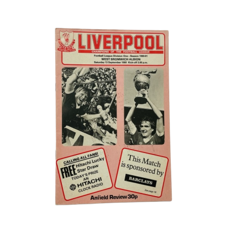 Programm Liverpool FC (ENG) - West Bromwich Albion (ENG), 1980