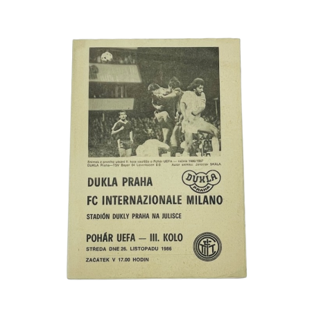 Programm Dukla Prag (CZE) - Inter Mailand (ITA), 1986
