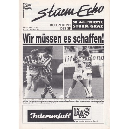 Vereinsmagazin Sturm Graz Echo, 1975 - 1995