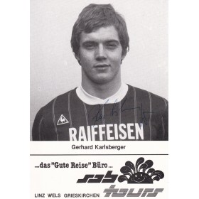 Autogrammkarte Gerald Karlsberger, FC Union Wels