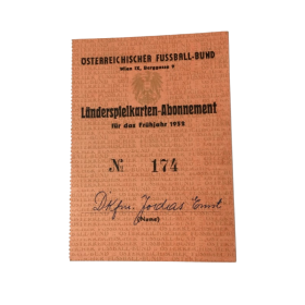 Österreich/ÖFB Länderspiel-Abonnement 1952