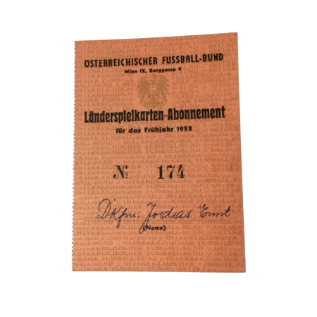Österreich/ÖFB Länderspiel-Abonnement 1952