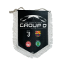 Wimpel Juventus Turin, FC Barcelona, Olympiakos Piräus, Sporting Lissabon