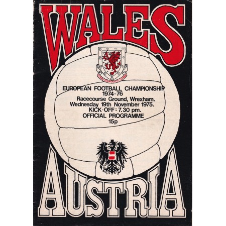 Programm Wales - Österreich, 1975
