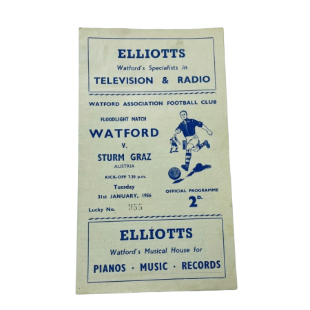 Programm Watford FC (ENG) - Sturm Graz, 1956