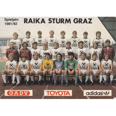 Teamkarte Sturm Graz, 1981/1982