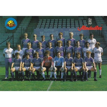 Teamkarte Austria Wien, 1985/1986