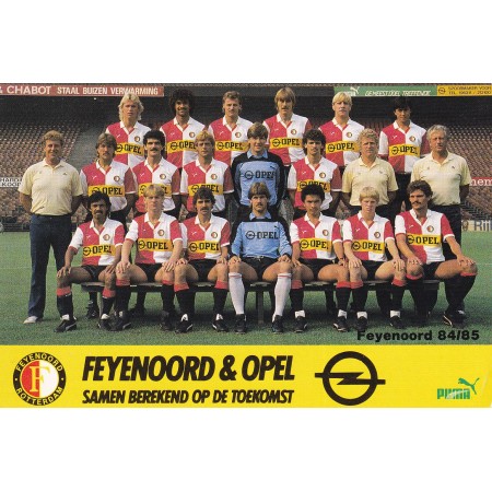 Teamkarte Feyenoord Rotterdam (NED), 1984/1985