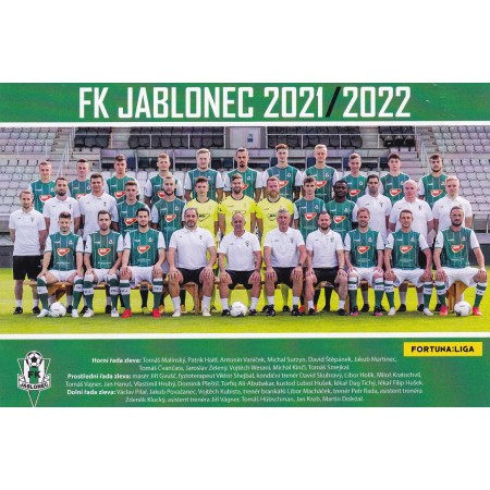Teamkarte FK Jablonec (CZE), 2021/2022