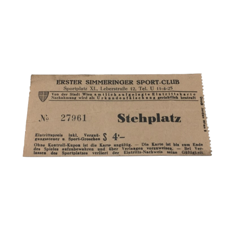 Ticket 1. Simmeringer SC Wien (AUT), Stehplatz