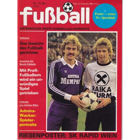 Österreichs erste Fussballillustrierte, Ausgaben 1980 - 1981