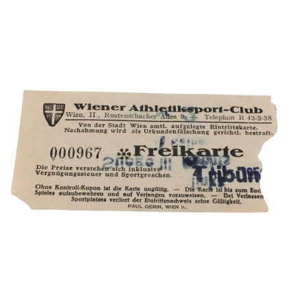 Ticket WAC, Wiener Athletiksportclub (AUT)