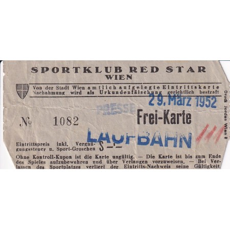 Ticket SK Red Star Wien (AUT)