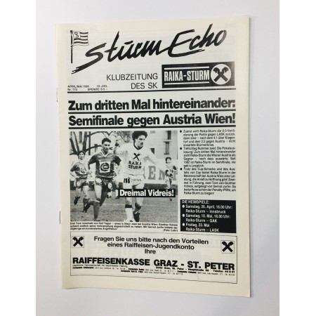 Vereinsmagazin Sturm Graz Echo, Nr. 173 von 1986