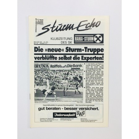 Vereinsmagazin Sturm Graz Echo, Nr. 181 von 1987