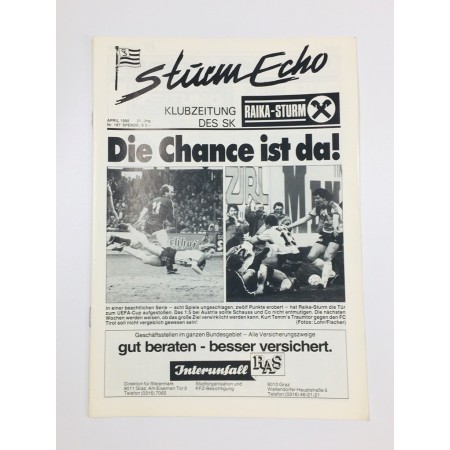 Vereinsmagazin Sturm Graz Echo, Nr. 187 von 1988