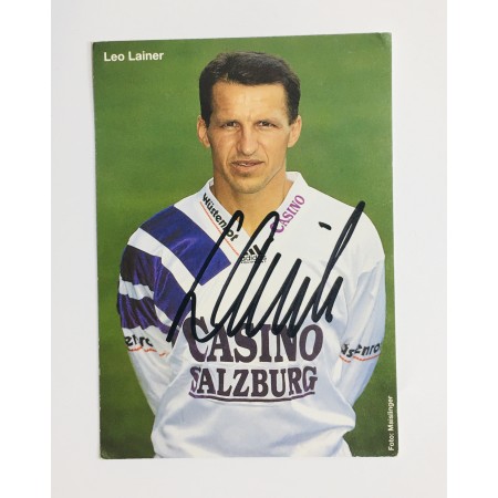 Autogrammkarte Austria Salzburg, Leo Lainer
