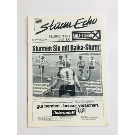 Vereinsmagazin Sturm Graz Echo, Nr. 190 von 1988