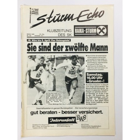 Vereinsmagazin Sturm Graz Echo, Nr. 194 von 1989