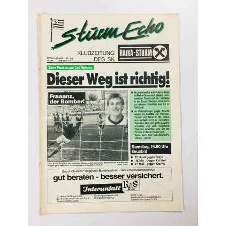 Vereinsmagazin Sturm Graz Echo, Nr. 195 von 1989