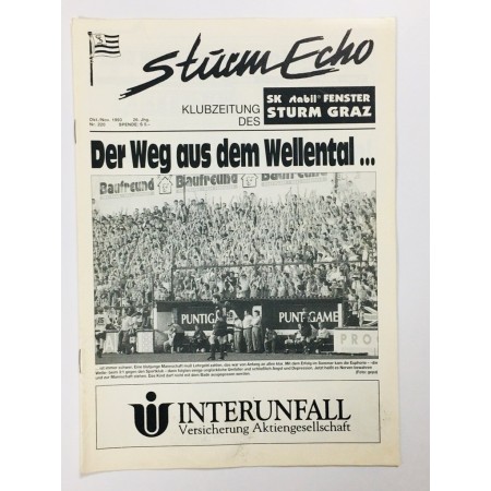 Vereinsmagazin Sturm Graz Echo, Nr. 220 von 1993