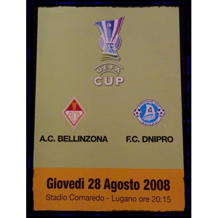 Programm AC Bellinzona (SUI) - FC Dnipro (UKR), 2008