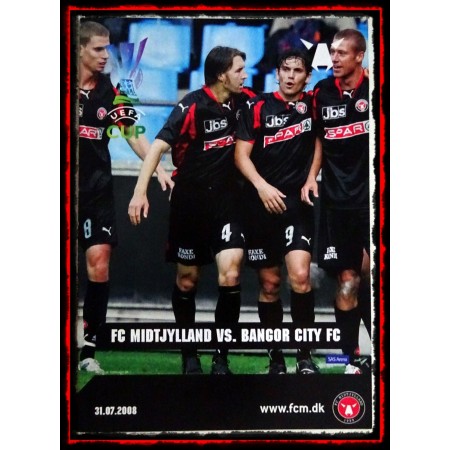 Programm FC Midtjylland (DEN) - Bangor City FC (WAL), 2008