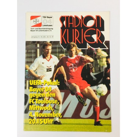 Programm Bayer Leverkusen (GER) - Austria Wien, 1987