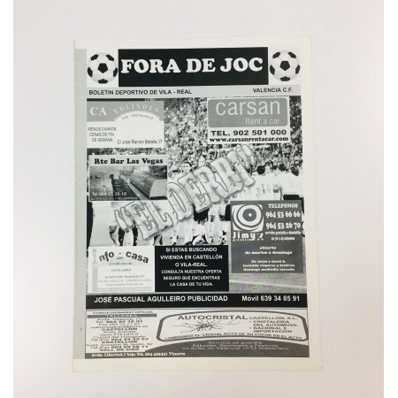 Programm Boletin Deportivo de Vila (ESP) - FC Valencia (ESP)