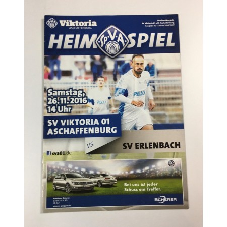 Programm SV Viktoria Aschaffenburg - SV Erlenbach  (GER), 2016
