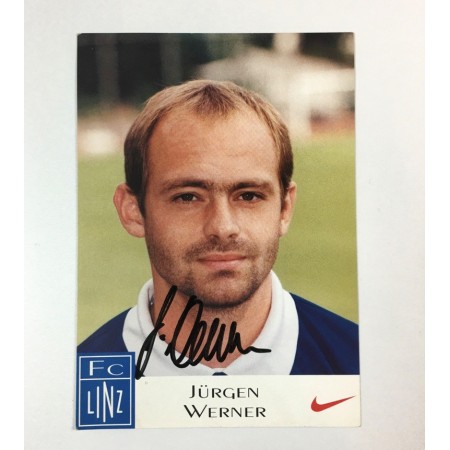 Autogrammkarte Jürgen Werner, FC Linz