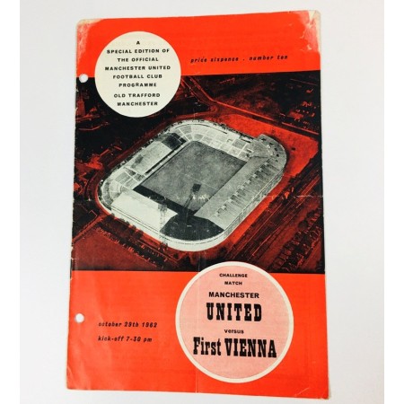 Programm Manchester United (ENG) - First Vienna FC (AUT), 1962