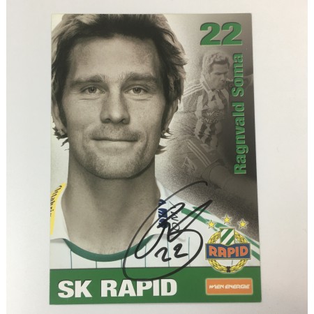 Autogrammkarte Ragnvald Soma, Rapid Wien